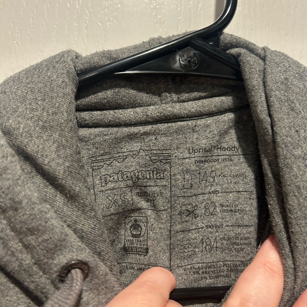 Patagonia Gray Hoodie with Logo - Picture 5 of 6